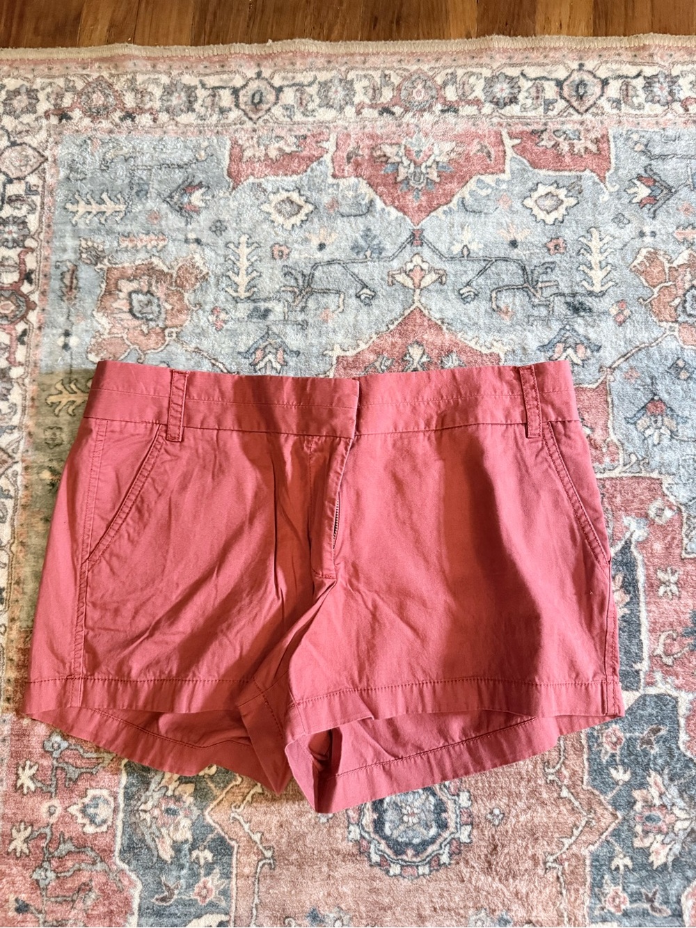 J. Crew Factory Women's Coral Pink Cotton Shorts